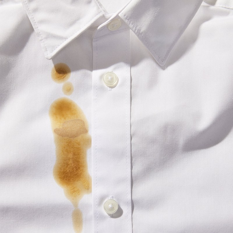 Coffee stain on fabric