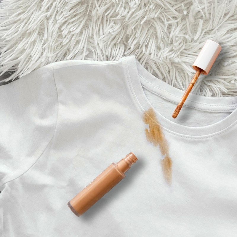 Makeup stain on fabric